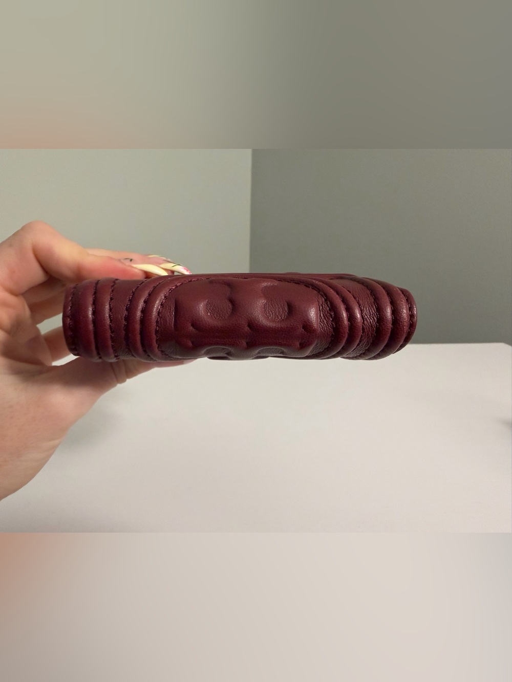 Tory Burch Quilted Leather Crossbody and Mini Wallet in Burgundy - Picture 13 of 16